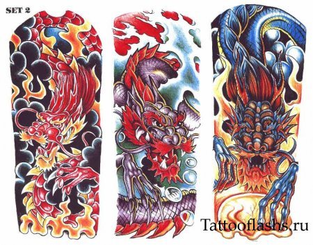 Японские татуировки ( фото, эскизы ). X_6de417e2